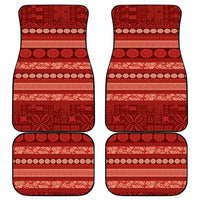 Fiji Marau na Kerisimasi Car Mats Red Tapa Masi Inspired Christmas - Polynesian Pride