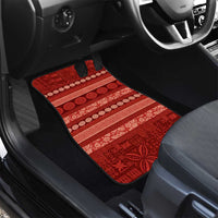 Fiji Marau na Kerisimasi Car Mats Red Tapa Masi Inspired Christmas - Polynesian Pride