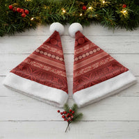 Fiji Marau na Kerisimasi Christmas Santa Hat Red Tapa Masi Inspired Christmas - Polynesian Pride