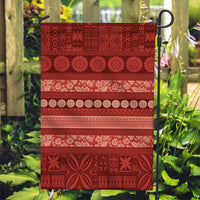 Fiji Marau na Kerisimasi Garden Flag Red Tapa Masi Inspired Christmas - Polynesian Pride