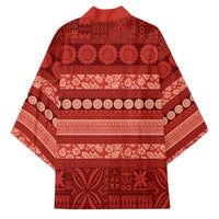 Fiji Marau na Kerisimasi Kimono Red Tapa Masi Inspired Christmas LT9 - Polynesian Pride