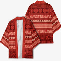 Fiji Marau na Kerisimasi Kimono Red Tapa Masi Inspired Christmas LT9 - Polynesian Pride