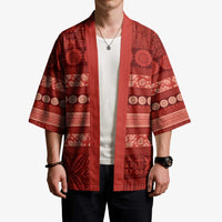 Fiji Marau na Kerisimasi Kimono Red Tapa Masi Inspired Christmas LT9 - Polynesian Pride
