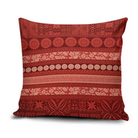 Fiji Marau na Kerisimasi Pillow Cover Red Tapa Masi Inspired Christmas LT9 Red - Polynesian Pride
