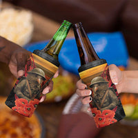 Maori Kiwi Soldier Fern Tattoo ANZAC Day 4 in 1 Can Cooler Tumbler Lest We Forget