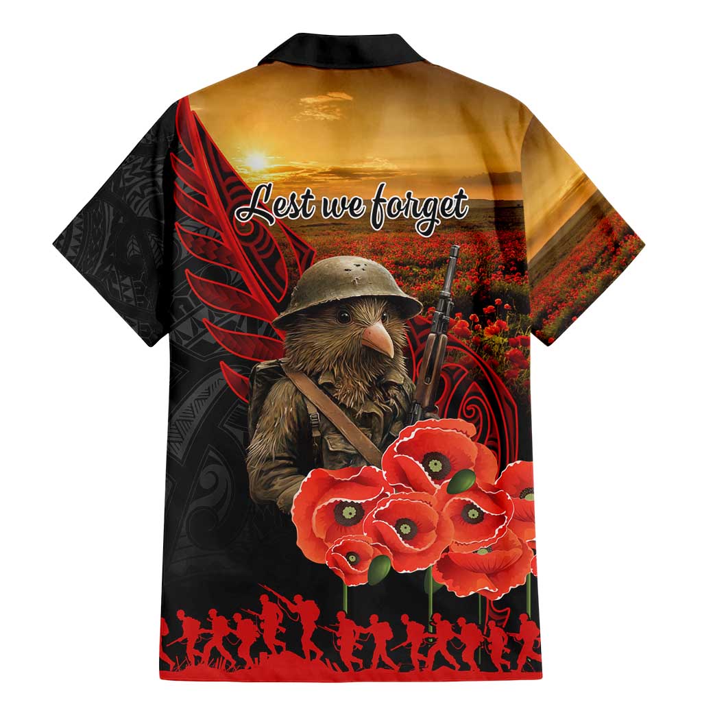 Maori Kiwi Soldier Fern Tattoo ANZAC Day Family Matching Mermaid Dress and Hawaiian Shirt Lest We Forget