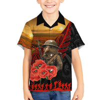 Maori Kiwi Soldier Fern Tattoo ANZAC Day Hawaiian Shirt Lest We Forget