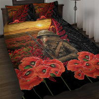 Maori Kiwi Soldier Fern Tattoo ANZAC Day Quilt Bed Set Lest We Forget