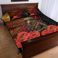 Maori Kiwi Soldier Fern Tattoo ANZAC Day Quilt Bed Set Lest We Forget