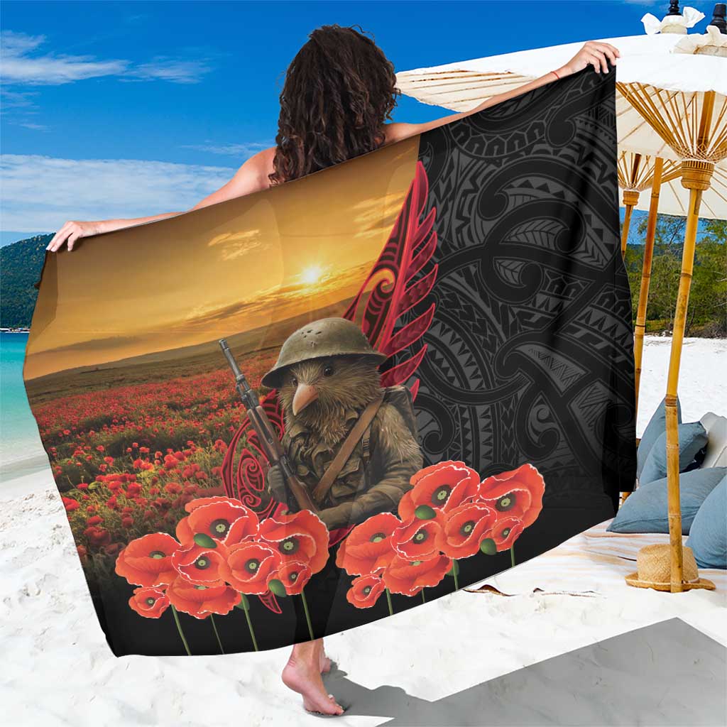 Maori Kiwi Soldier Fern Tattoo ANZAC Day Sarong Lest We Forget