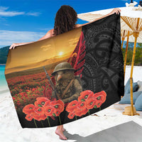 Maori Kiwi Soldier Fern Tattoo ANZAC Day Sarong Lest We Forget