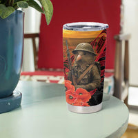Maori Kiwi Soldier Fern Tattoo ANZAC Day Tumbler Cup Lest We Forget