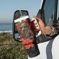 Maori Kiwi Soldier Fern Tattoo ANZAC Day Tumbler With Handle Lest We Forget