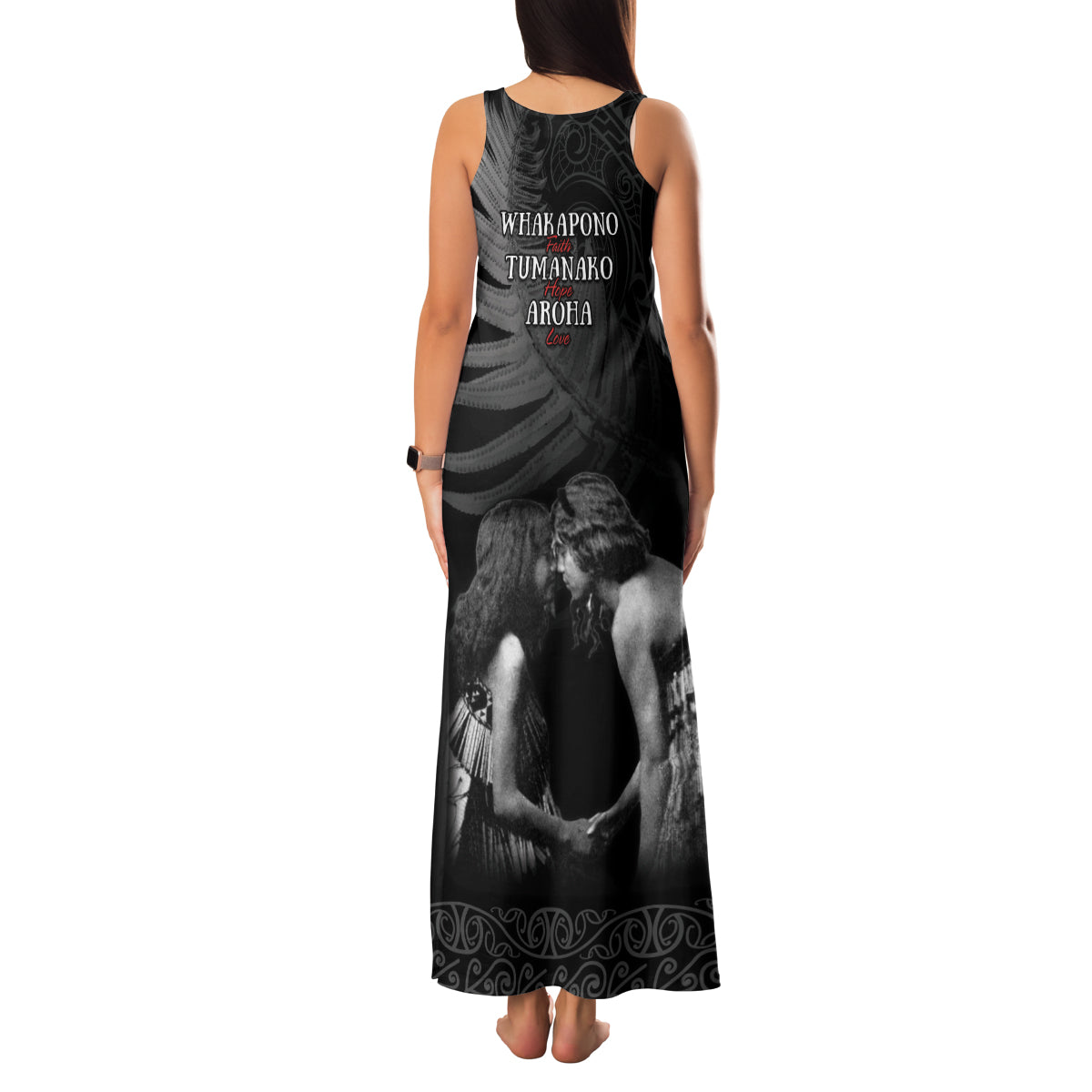 New Zealand Mother's Day Family Matching Tank Maxi Dress and Hawaiian Shirt Maori Hongi Aroha Ahau Ki A Koe Mama LT9 - Polynesian Pride
