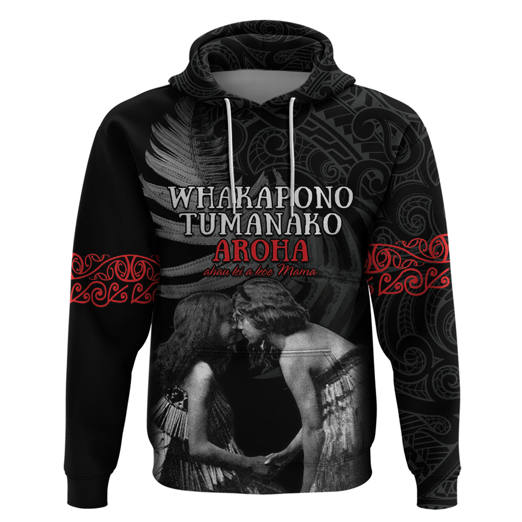 New Zealand Mother's Day Zip Hoodie Maori Hongi Aroha Ahau Ki A Koe Mama