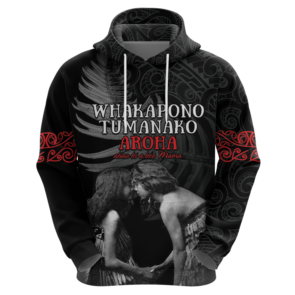 New Zealand Mother's Day Zip Hoodie Maori Hongi Aroha Ahau Ki A Koe Mama