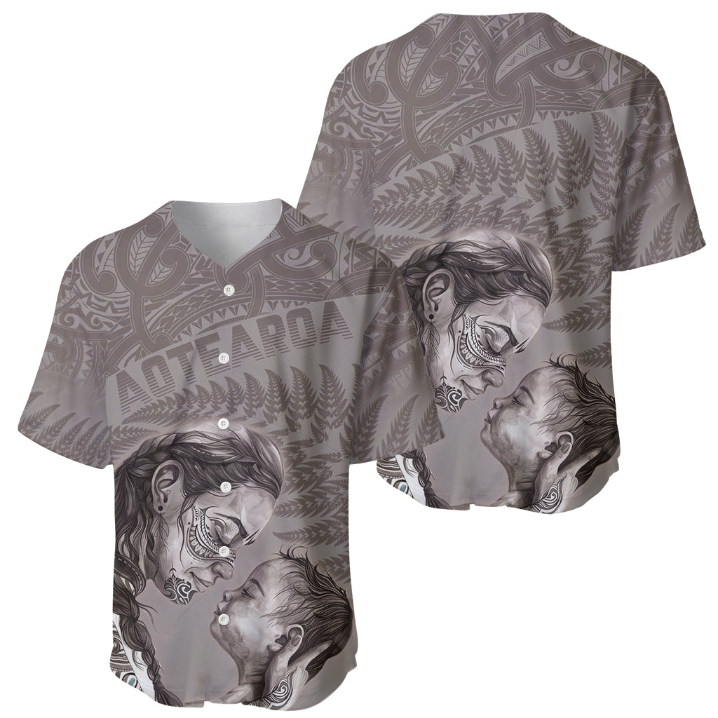 New Zealand Mother's Day Baseball Jersey Maori Mo Toku Mama Silver Fern
