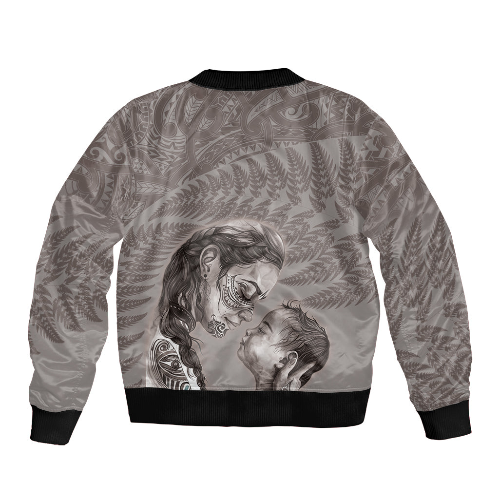 New Zealand Mother's Day Bomber Jacket Maori Mo Toku Mama Silver Fern