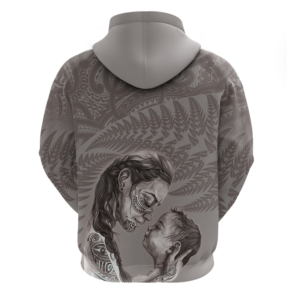 New Zealand Mother's Day Zip Hoodie Maori Mo Toku Mama Silver Fern