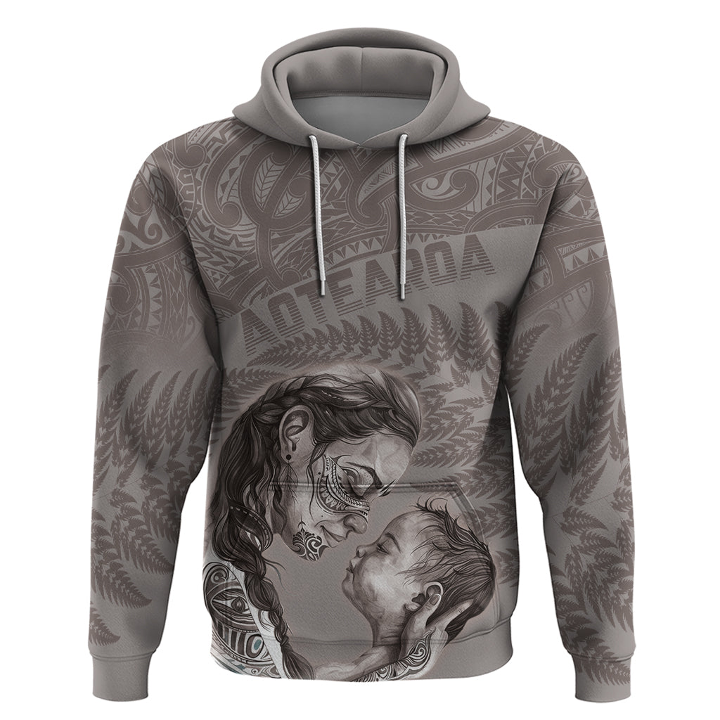 New Zealand Mother's Day Zip Hoodie Maori Mo Toku Mama Silver Fern