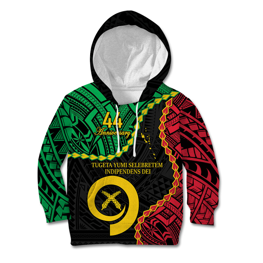Personalised Vanuatu 44th Anniversary Kid Hoodie Tugeta Yumi Selebretem Indipendens Dei