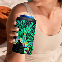 Personalised Aotearoa Papua Shell 4 in 1 Can Cooler Tumbler Maori Tribal Pattern