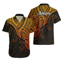 Aotearoa Maori Koru Hawaiian Shirt Polynesian Pacific Tribal - Gold LT9 - Polynesian Pride