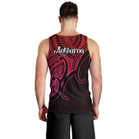 Aotearoa Maori Koru Men Tank Top Polynesian Pacific Tribal - Pink LT9 - Polynesian Pride