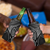 Personalised Aotearoa Papua Shell 4 in 1 Can Cooler Tumbler Black Polynesian Pacific Tribal