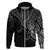 Custom Aotearoa Maori Koru Hoodie Polynesian Pacific Tribal Black LT9 Zip Hoodie Black - Polynesian Pride