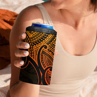 Personalised Aotearoa Papua Shell 4 in 1 Can Cooler Tumbler Gold Polynesian Pacific Tribal