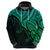 Custom Aotearoa Maori Koru Hoodie Polynesian Pacific Tribal Green LT9 - Polynesian Pride