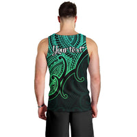 Custom Aotearoa Maori Koru Men Tank Top Polynesian Pacific Tribal - Green LT9 - Polynesian Pride