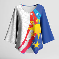 Philippines Flag Day Kimono Sleeve Blouse Filipino Pride Shines Bright On Flag Day LT9 Female White - Polynesian Pride