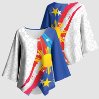 Philippines Flag Day Kimono Sleeve Blouse Filipino Pride Shines Bright On Flag Day LT9 - Polynesian Pride
