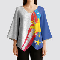 Philippines Flag Day Kimono Sleeve Blouse Filipino Pride Shines Bright On Flag Day LT9 - Polynesian Pride