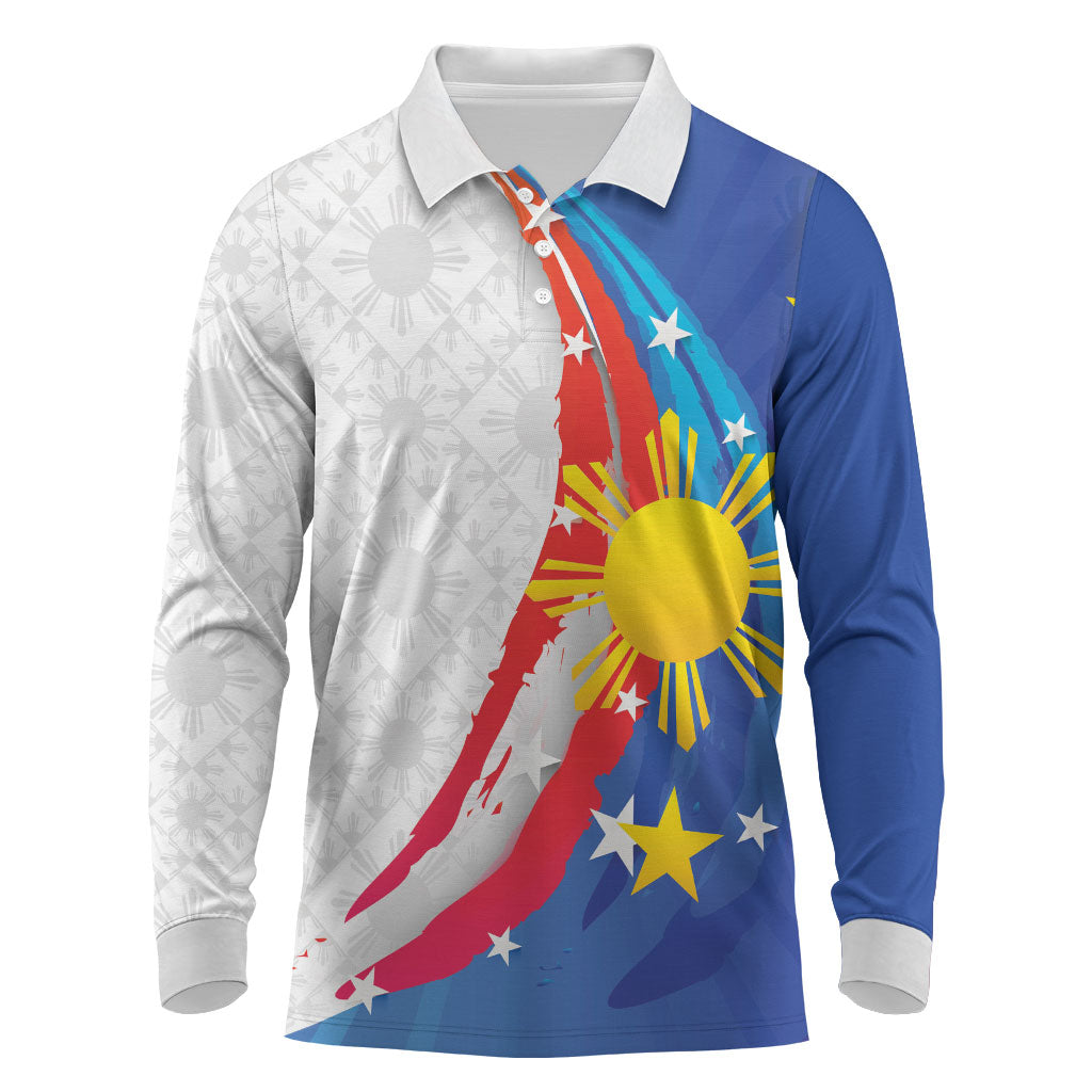 Philippines Flag Day Long Sleeve Polo Shirt Filipino Pride Shines Bright On Flag Day