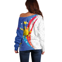 Philippines Flag Day Off Shoulder Sweater Filipino Pride Shines Bright On Flag Day