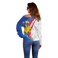 Philippines Flag Day Off Shoulder Sweater Filipino Pride Shines Bright On Flag Day
