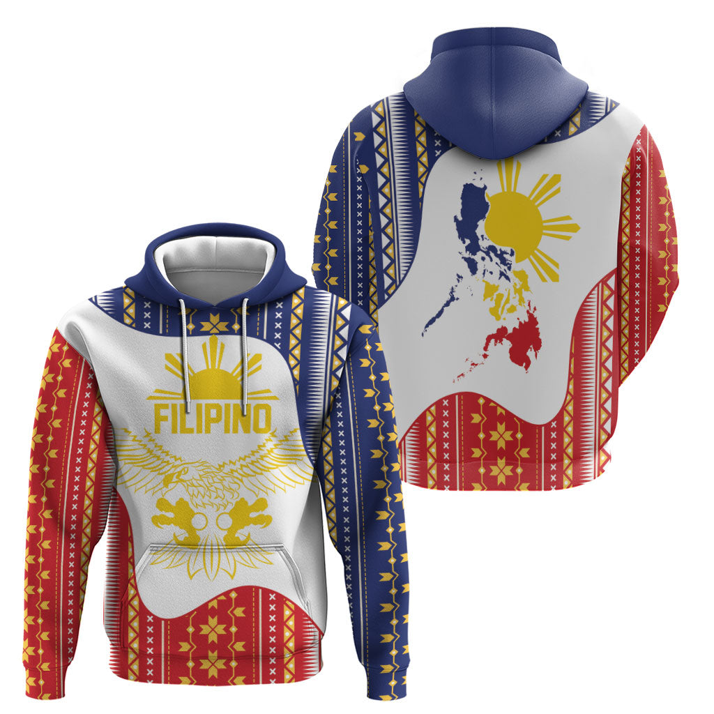 Philippines Flag Day Hoodie Filipino Traditional Igorot Tribal Pattern LT9 - Polynesian Pride