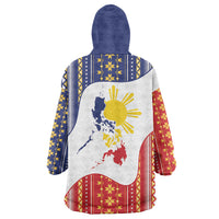 Philippines Flag Day Wearable Blanket Hoodie Filipino Traditional Igorot Tribal Pattern