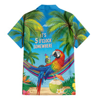 5 Oclock Somewhere Family Matching Mermaid Dress and Hawaiian Shirt Hawaii Parrots Cocktail Summer Beach Vibe - Polynesian Pride