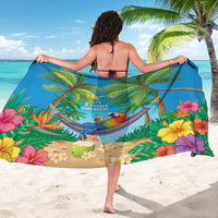 5 Oclock Somewhere Sarong Hawaii Parrots Cocktail Summer Beach Vibe - Polynesian Pride