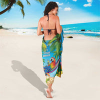5 Oclock Somewhere Sarong Hawaii Parrots Cocktail Summer Beach Vibe - Polynesian Pride