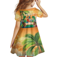 5 Oclock Somewhere Personalized Family Matching Short Sleeve Bodycon Dress and Hawaiian Shirt Hawaii Parrots Plumeria Summer Vibe - Polynesian Pride