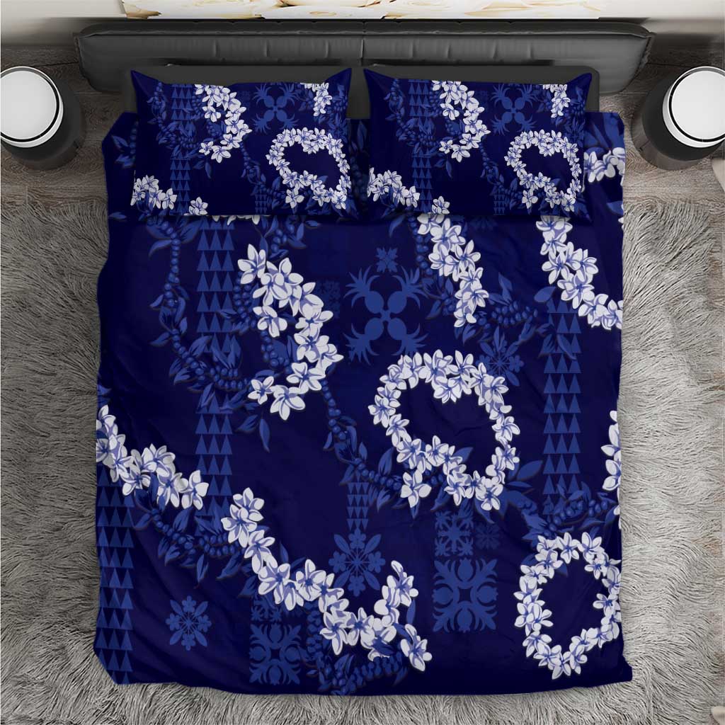 Mokihana Maile and Ilima Leis Bedding Set Uliuli Hawaiian Tapa Quilt Pattern - Polynesian Pride