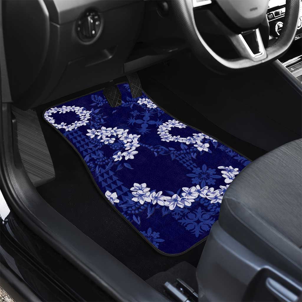 Mokihana Maile and Ilima Leis Car Mats Uliuli Hawaiian Tapa Quilt Pattern - Polynesian Pride