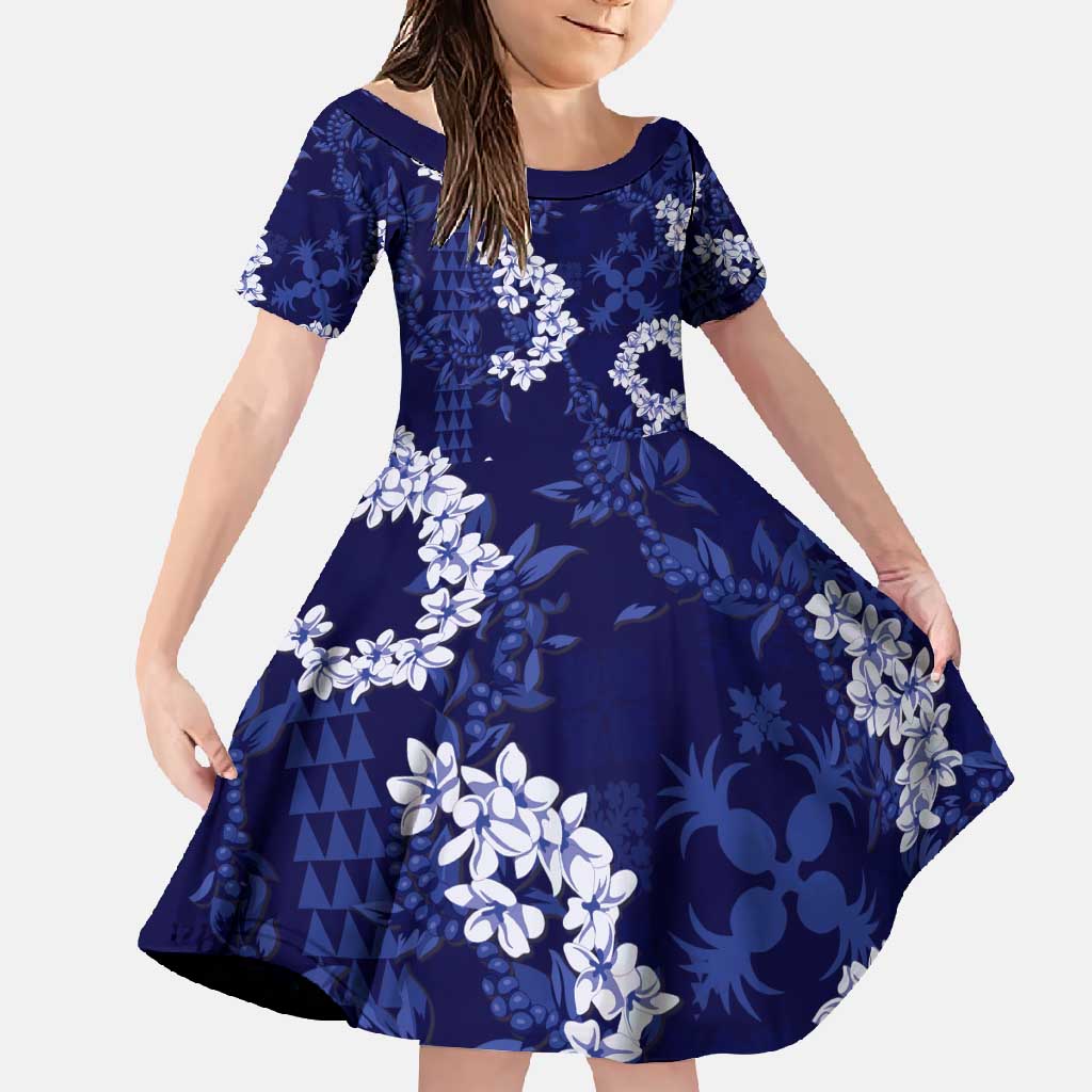 Mokihana Maile and Ilima Leis Family Matching Short Sleeve Bodycon Dress and Hawaiian Shirt Uliuli Hawaiian Tapa Quilt Pattern - Polynesian Pride