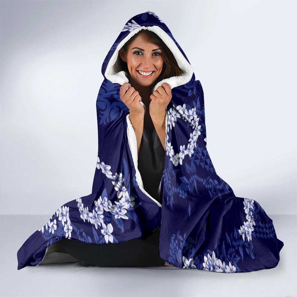 Mokihana Maile and Ilima Leis Hooded Blanket Uliuli Hawaiian Tapa Quilt Pattern - Polynesian Pride