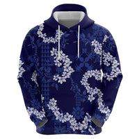 Mokihana Maile and Ilima Leis Hoodie Uliuli Hawaiian Tapa Quilt Pattern - Polynesian Pride